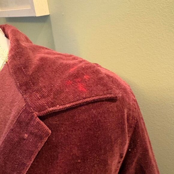 VTG L. L. BEAN Corduroy Dress Wine Red Sophisticated Cosmopolitan Elegant 6P - Picture 7 of 8